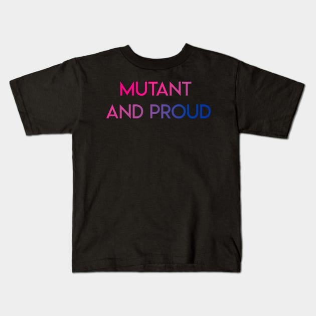 Mutant and proud bi pride Kids T-Shirt by Minimalistmulti